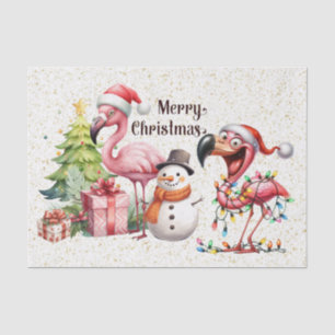 Flamingo Christmas themed Tissue Paper