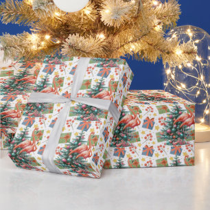 Flamingo Christmas themed  Wrapping Paper