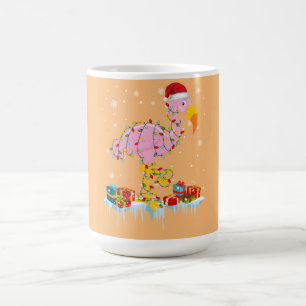 Flamingo Christmas Tree Lights T-Shirt X-Mas Ornam Coffee Mug