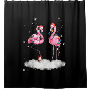 Flamingo Christmas Tree Santa Hat Light