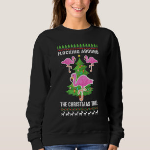 Flamingo Christmas Tree Sweatshirt