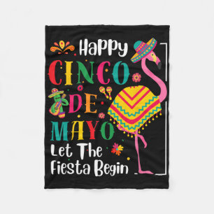 Flamingo Cinco De Mayo Mexican Fiesta For Men Wome Fleece Blanket