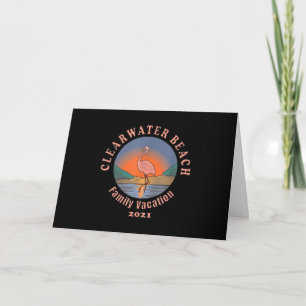 Flamingo Clearwater Beach Flamingo Vacation 2021 Card