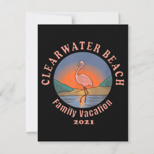 Flamingo Clearwater Beach Flamingo Vacation 2021 Invitation