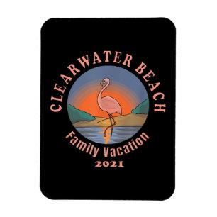 Flamingo   Clearwater Beach Flamingo Vacation 2021 Magnet