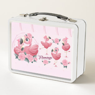 Flamingo Collection Metal Lunch Box