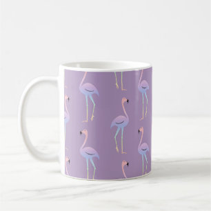 Flamingo colorful rainbow bird. Beautiful seamless Coffee Mug
