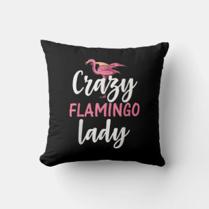 Flamingo - Crazy Flamingo Lady Gifts Throw Pillow