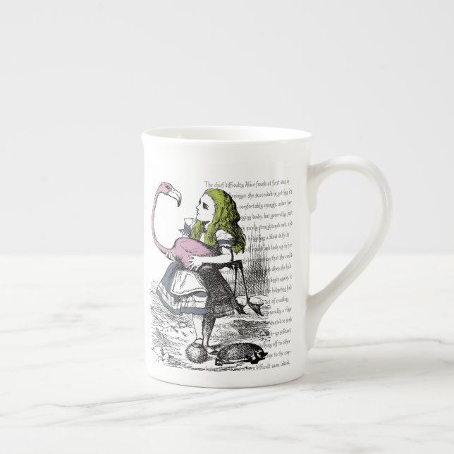 Flamingo Croquet Bone China Mug (Right)