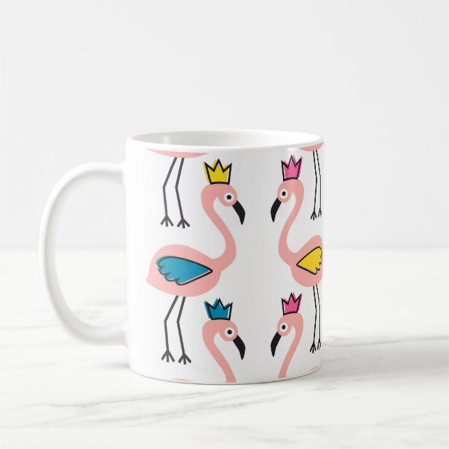 Flamingo Crown: Vintage Kids Coffee Mug (Left)