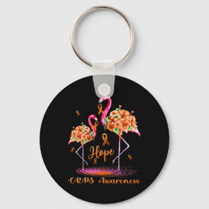 Flamingo Crps Awareness  Keychain