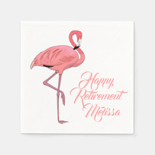 Flamingo Custom Retirement Party Napkin
