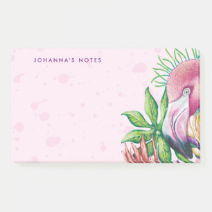 Flamingo Cute Pink Floral Bird Post-it Notes