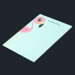 Flamingo Cute Tropical Kids Stationary Notepad<br><div class="desc">Add your child's name to this adorable Flamingo Cute Tropical Kids stationary note pad! Perfect for a kid that loves animals and also loves writing letters! Great for children that love pink birds on the beach, both boys and girls! Makes a great gift for any kid too!</div>