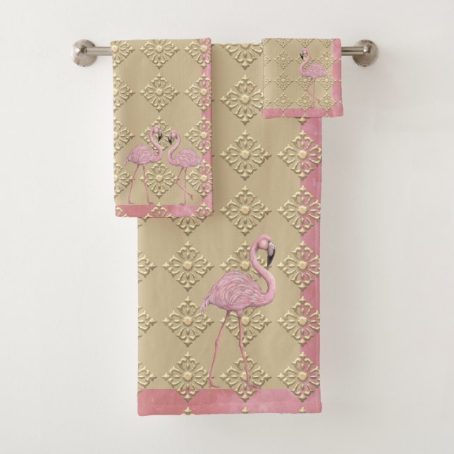 Flamingo Dance Bath Towel Set (Insitu)