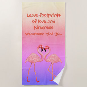 Flamingo Dance Beach Towel