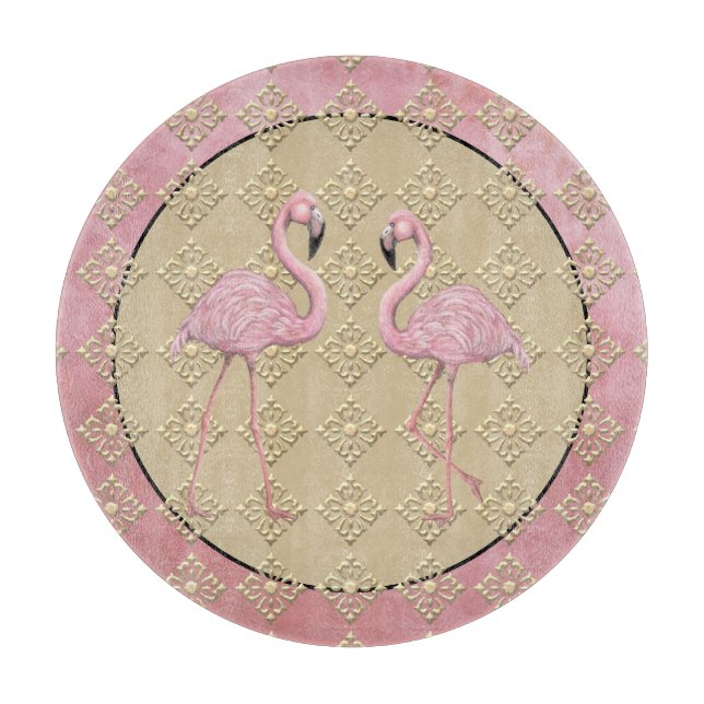 Flamingo Dance Cutting Board (Front)