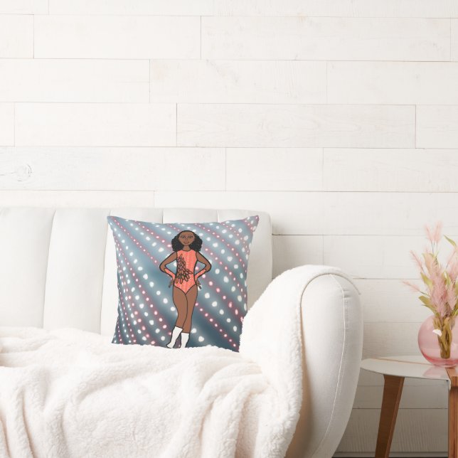 Flamingo Dancer A Throw Pillow (Couch)