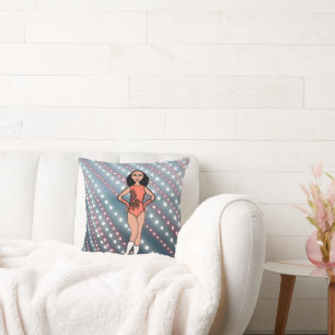 Flamingo Dancer B Throw Pillow