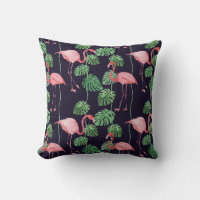 Flamingo Dark: Small Watercolor Pattern.