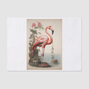Flamingo decoupage tissue paper