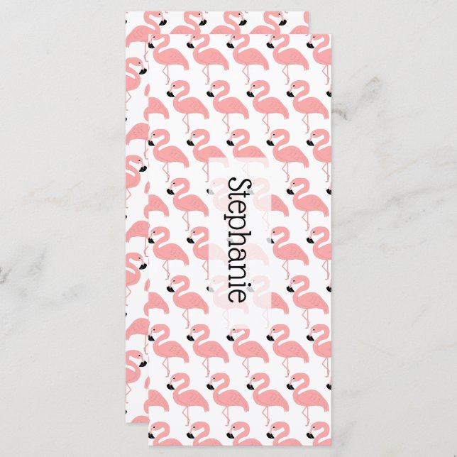Flamingo Design Bookmark (Front/Back)