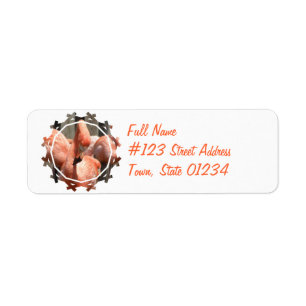 Flamingo Design Return Address Label