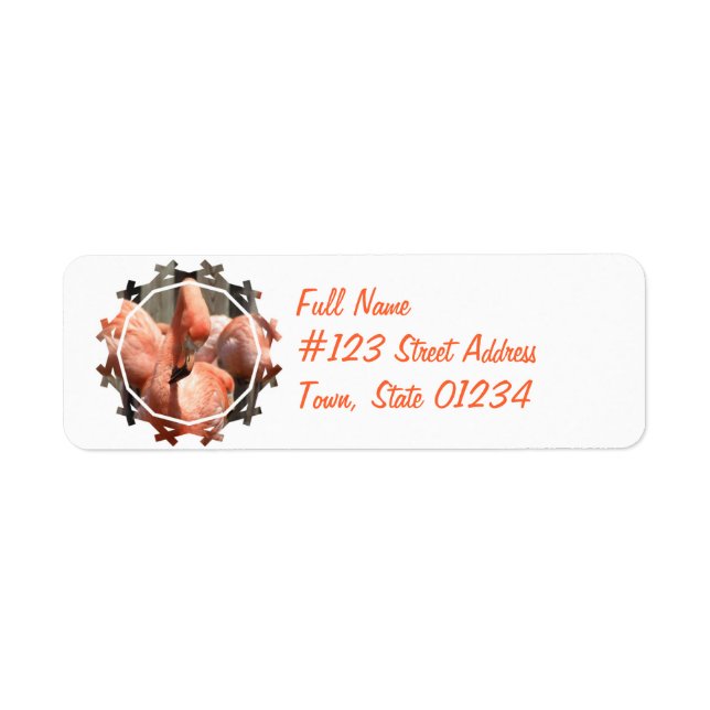Flamingo Design Return Address Label (Front)