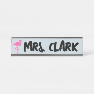 FLAMINGO DESK Custom Name Plate