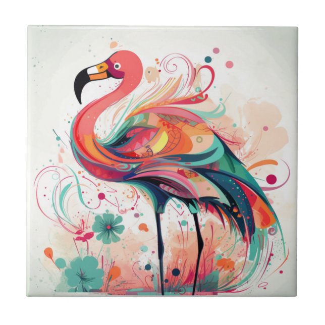 Flamingo Dreams  Tile (Front)