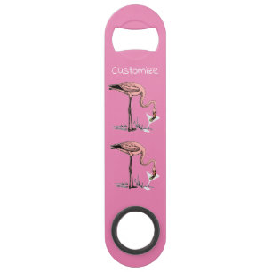 Flamingo Drinking Martini Thunder_Cove Bar Key