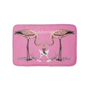 Flamingo Drinking Martini Thunder_Cove Bath Mat