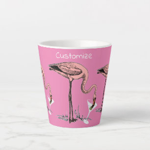 Flamingo Drinking Martini Thunder_Cove Latte Mug