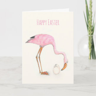 Flamingo Easter card