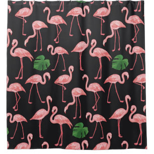 Flamingo Elegance: Vintage Monstera Fusion.
