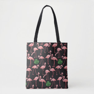 Flamingo Elegance: Vintage Monstera Fusion. Tote Bag