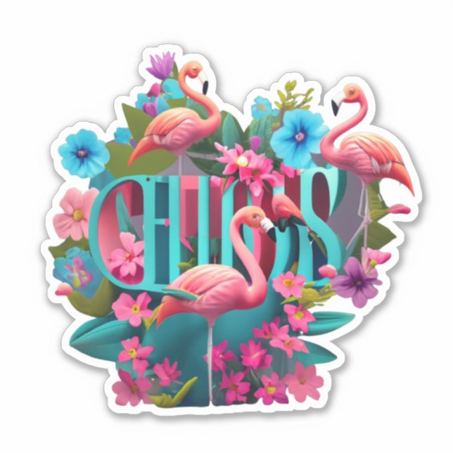Flamingo Elevate Your Style with Stickers (Front)