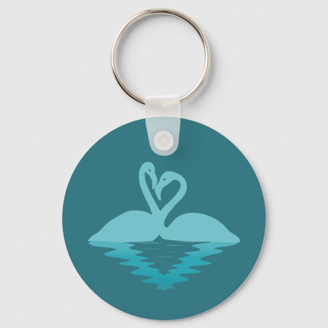 Flamingo Embrace Keychain (Front)