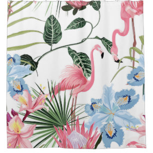 Flamingo Exotic Flowers Tropical Seamless