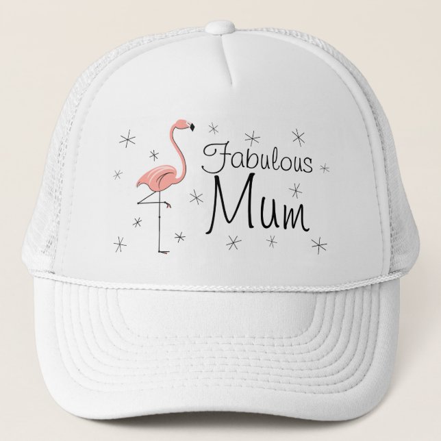 Flamingo 'Fabulous Mum' Trucker hat (Front)