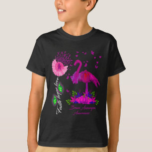 Flamingo Faith Hope Love Brain Aneurysm Awareness  T-Shirt