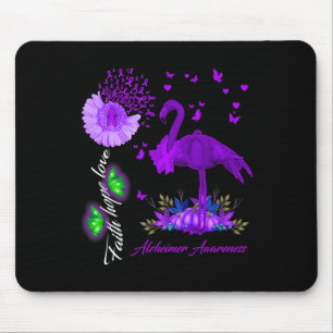Flamingo Faith Hope Love Heimerheimer Awareness  Mouse Pad