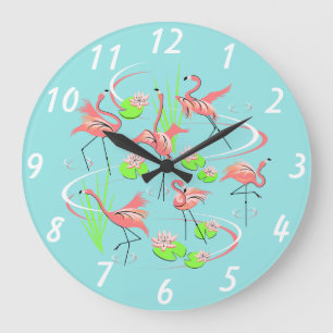 Flamingo Fandango clock numbers round