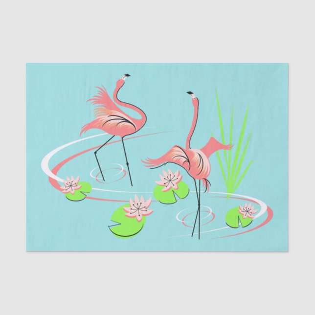Flamingo Fandango Duo 2 tissue paper (Front)