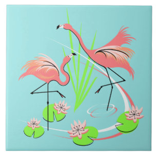 Flamingo Fandango Duo tile