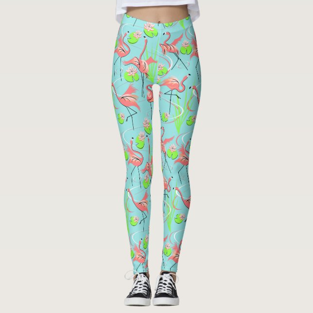 Flamingo Fandango Multi 2 leggings (Front)