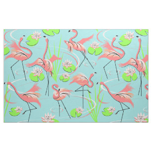 Flamingo Fandango Multi fabric large pattern