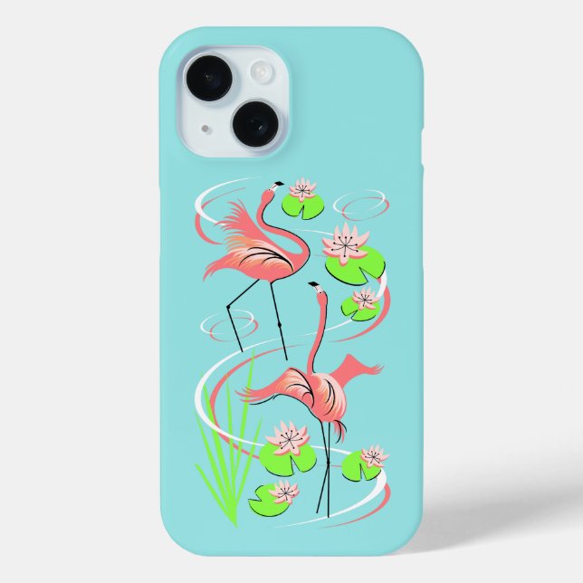 Flamingo Fandango Slim Duo iPhone case (Back)