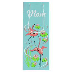 Flamingo Fandango Slim Duo Mom wine Gift Bag