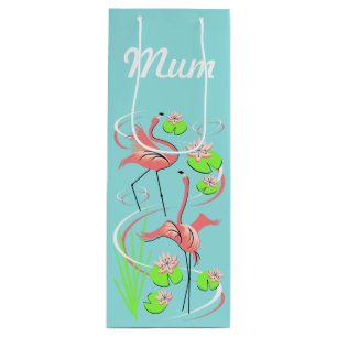 Flamingo Fandango Slim Duo Mum wine Gift Bag